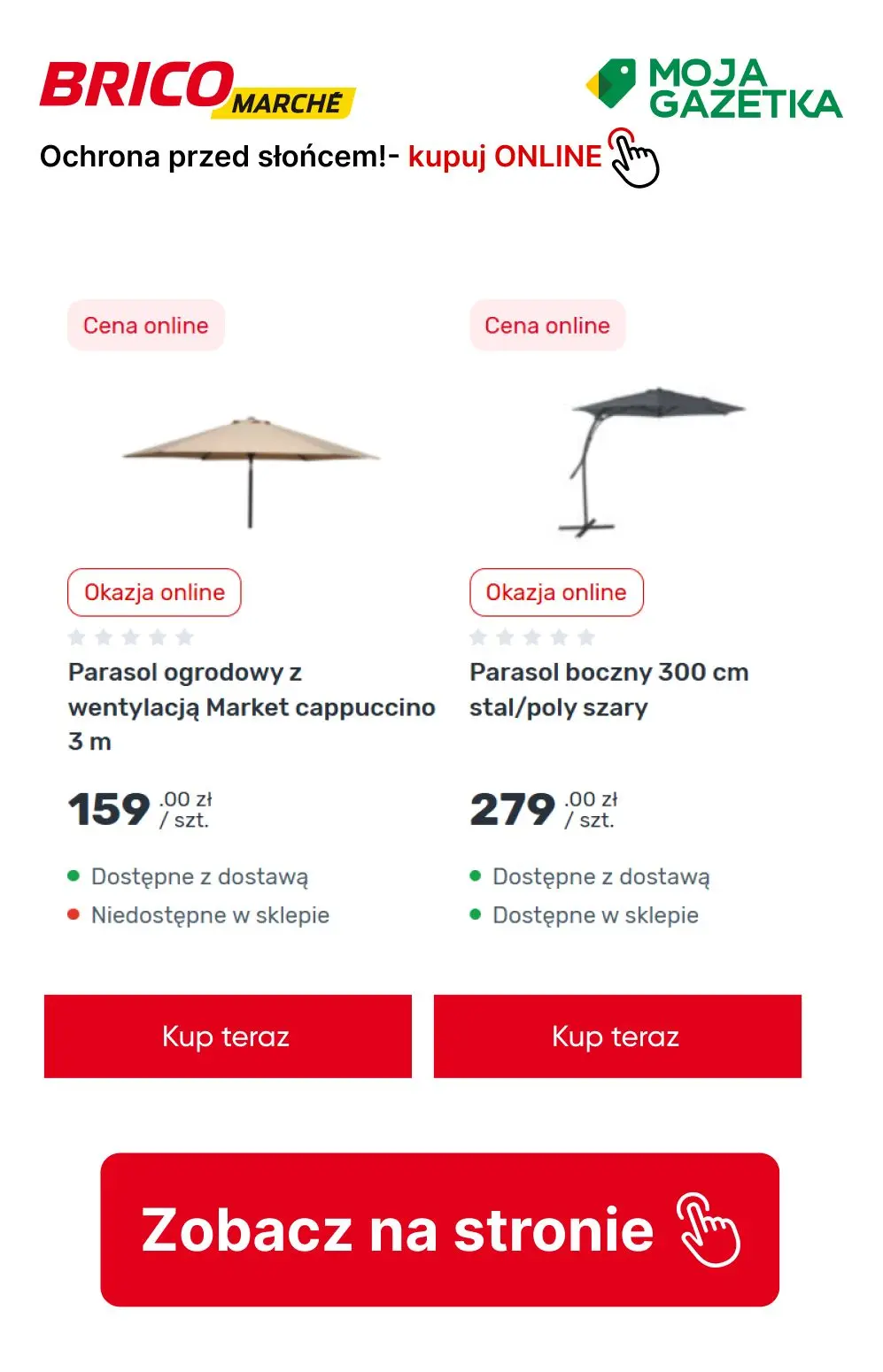 gazetka promocyjna BRICOMARCHE Ochrona przed słońcem- parasole i pawilony - Strona 3