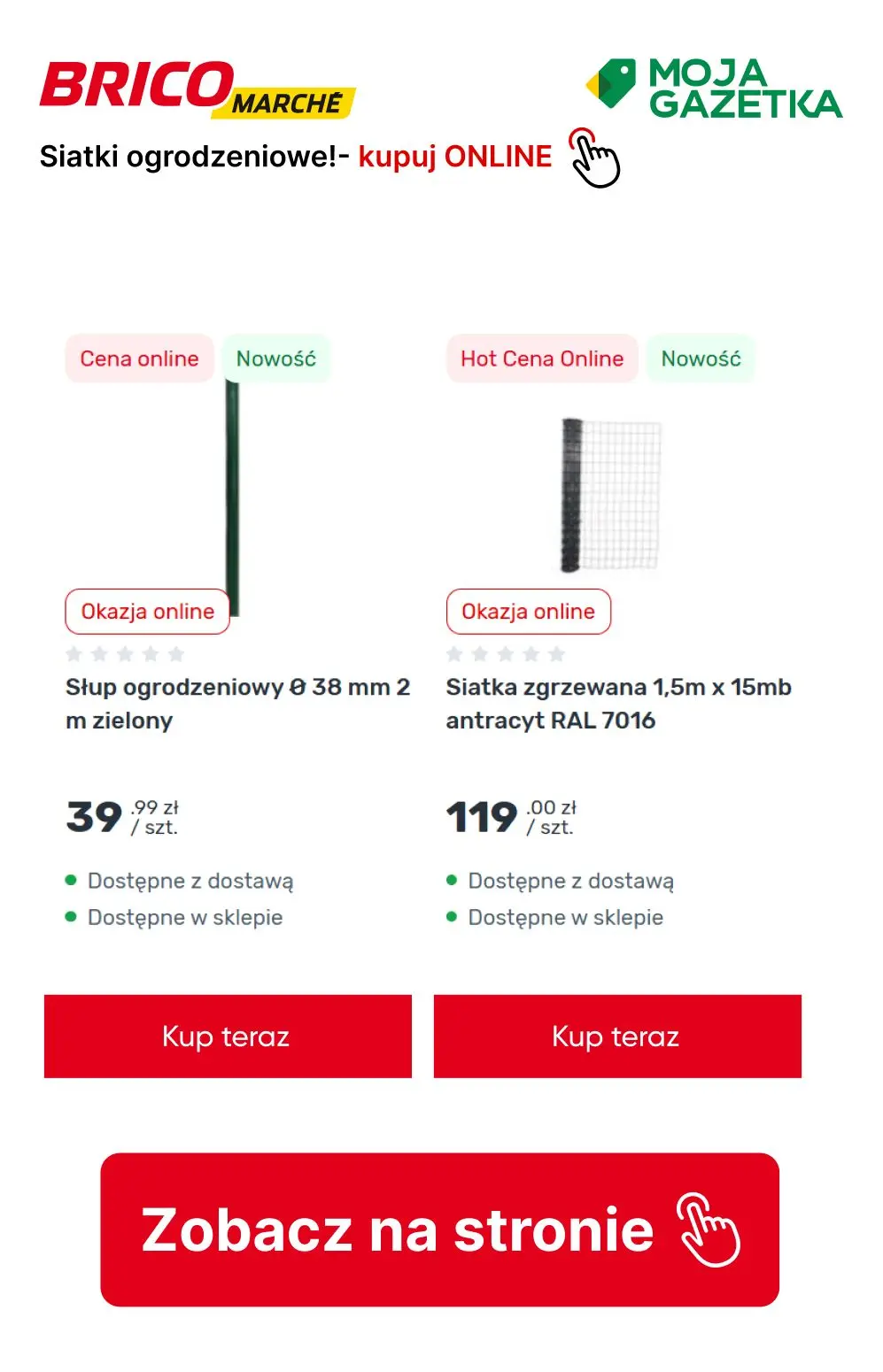 gazetka promocyjna BRICOMARCHE Funkcjonalne ogrodzenia z siatki - Strona 7