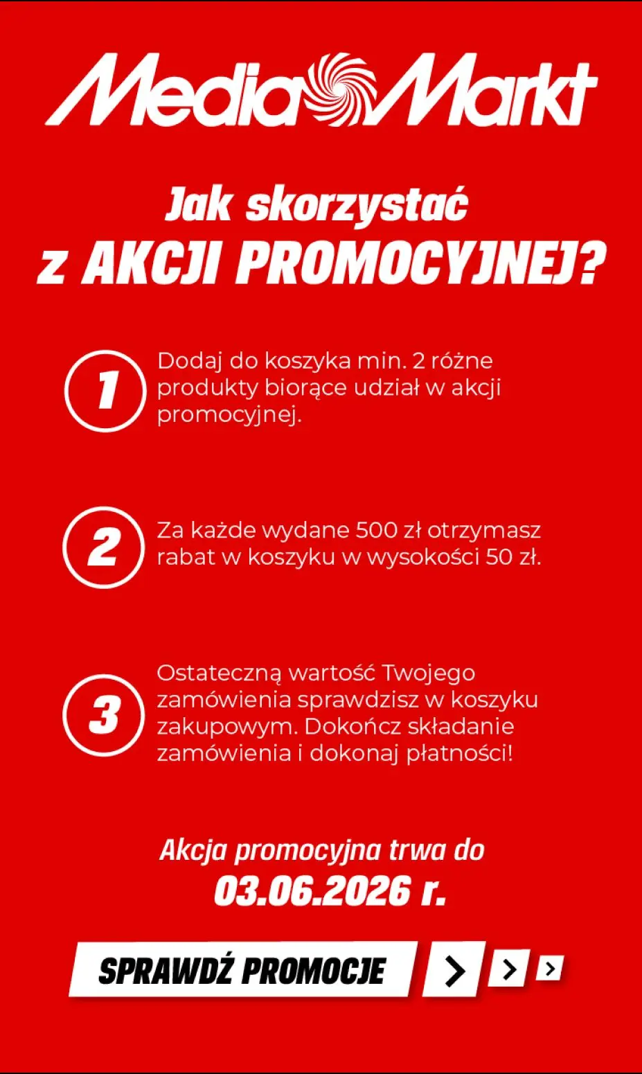 gazetka promocyjna Media Markt Zgarnij 50 zł zniżki za każde wydane 500 zł, przy zakupie min. 2 różnych produktów! - Strona 2