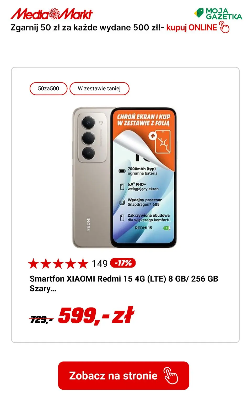 gazetka promocyjna Media Markt Zgarnij 50 zł zniżki za każde wydane 500 zł, przy zakupie min. 2 różnych produktów! - Strona 4