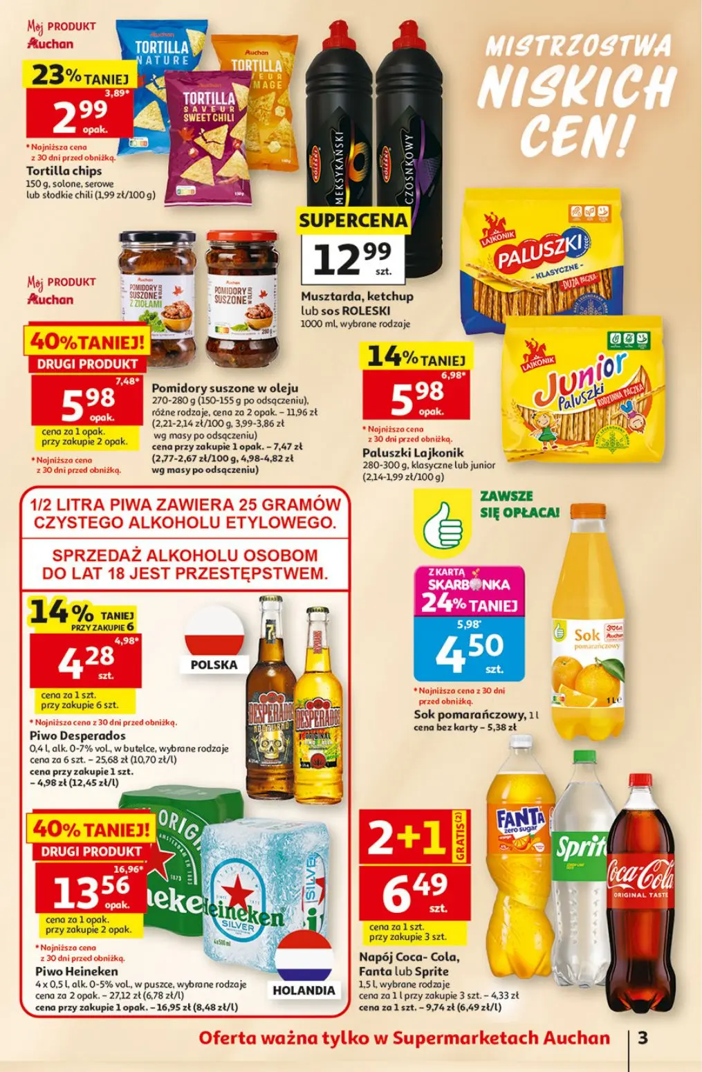 gazetka promocyjna Auchan Supermarket Oszczędni potrafią wyczekać okazję - Strona 3