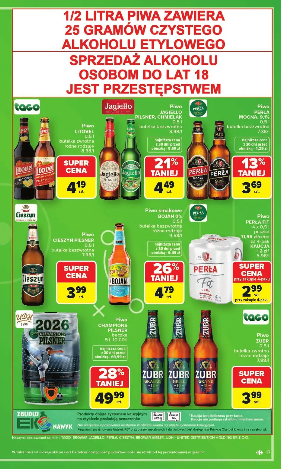 gazetka promocyjna Carrefour Zakupowa taktyka kibica - Strona 17
