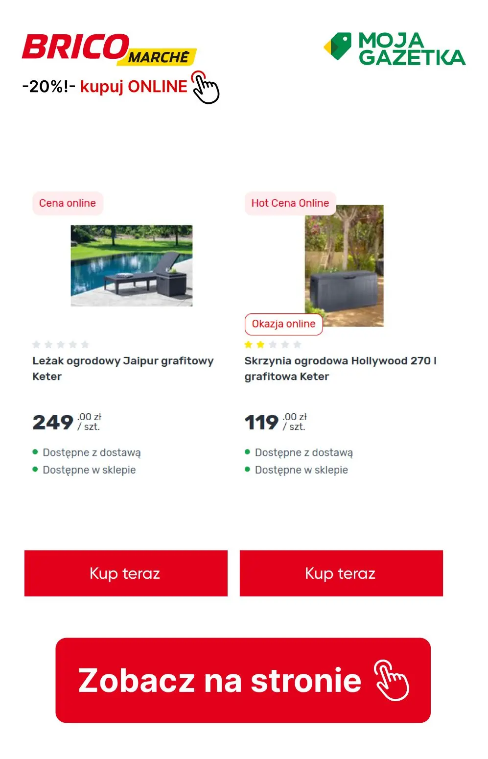 gazetka promocyjna BRICOMARCHE Rabat 20% na meble ogrodowe i grille oraz sprzęt zmechanizowany - Strona 2