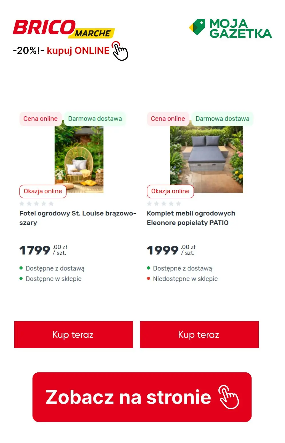 gazetka promocyjna BRICOMARCHE Rabat 20% na meble ogrodowe i grille oraz sprzęt zmechanizowany - Strona 5