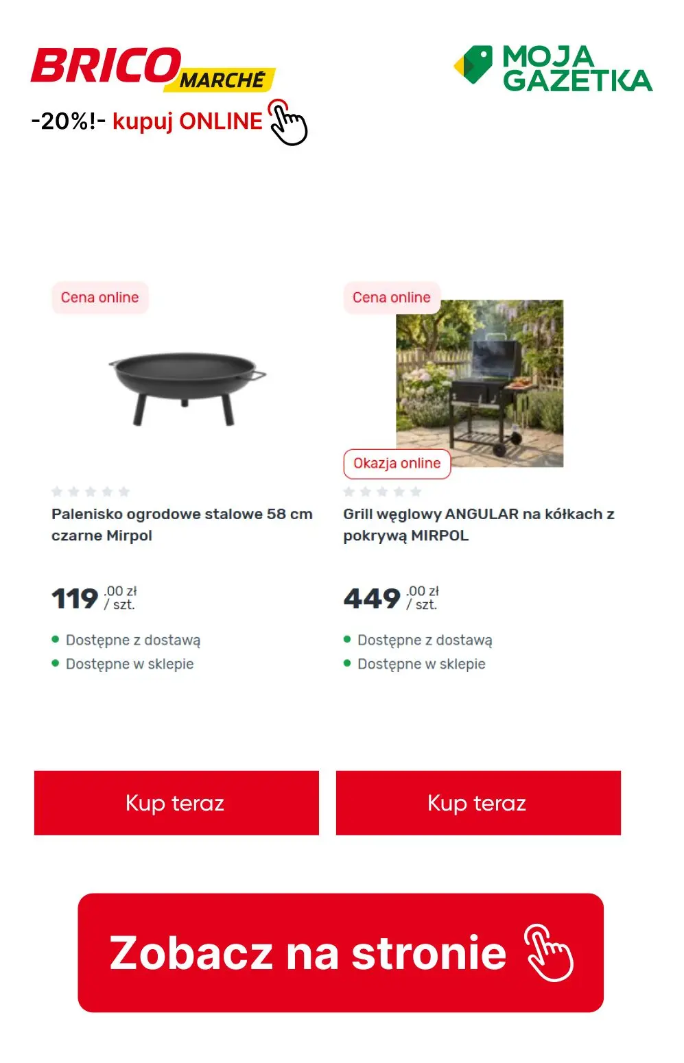 gazetka promocyjna BRICOMARCHE Rabat 20% na meble ogrodowe i grille oraz sprzęt zmechanizowany - Strona 6
