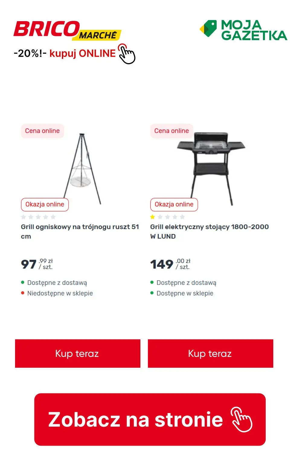 gazetka promocyjna BRICOMARCHE Rabat 20% na meble ogrodowe i grille oraz sprzęt zmechanizowany - Strona 7