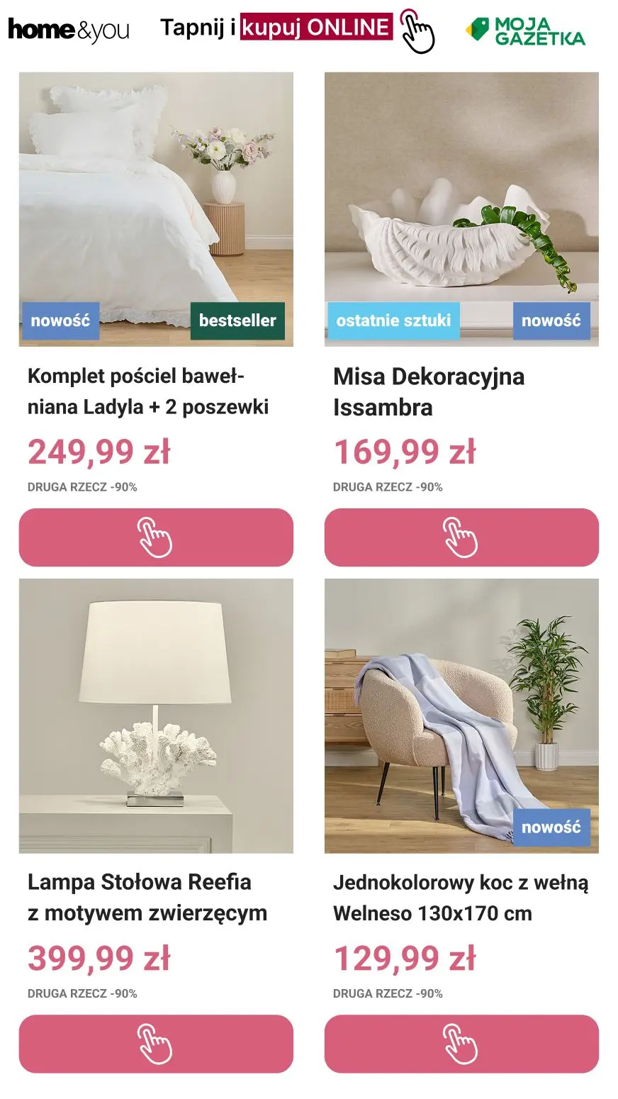 gazetka promocyjna home&you Druga rzecz -90% | Tylko Online - Strona 2