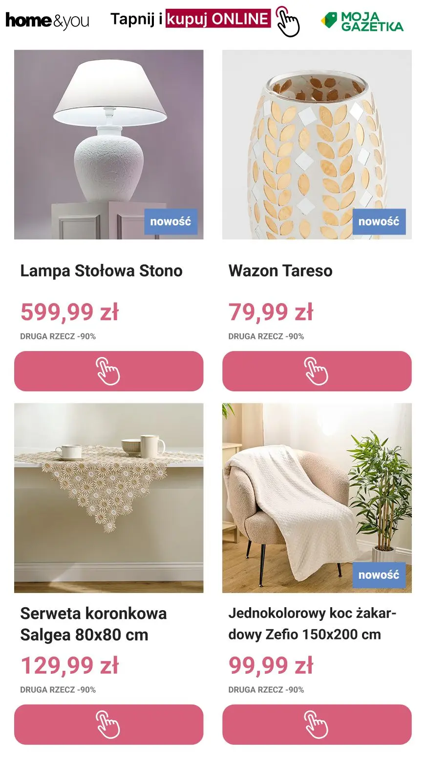 gazetka promocyjna home&you Druga rzecz -90% | Tylko Online - Strona 4
