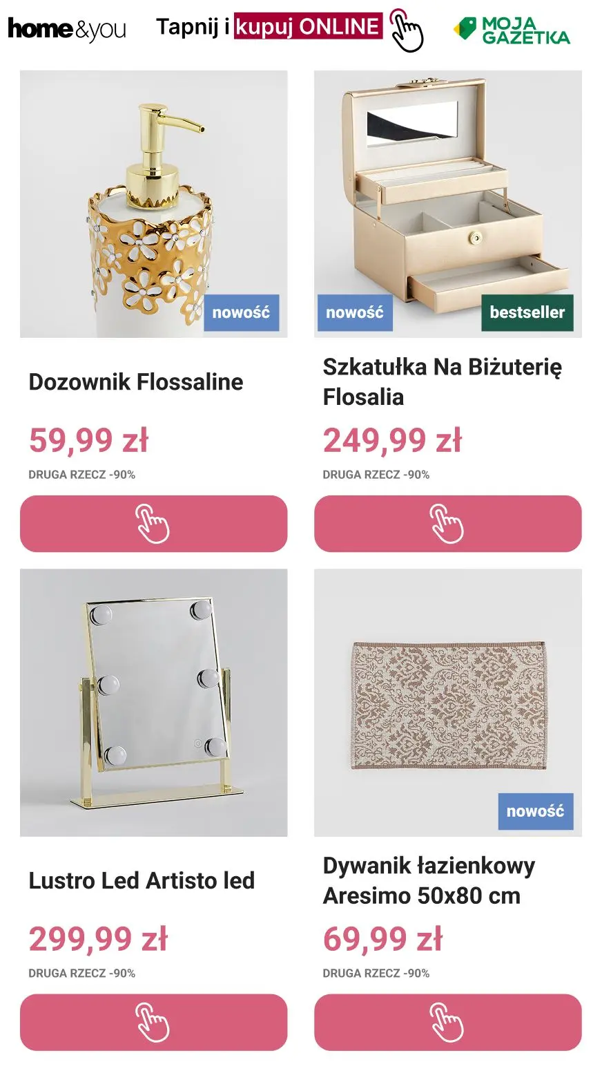 gazetka promocyjna home&you Druga rzecz -90% | Tylko Online - Strona 10