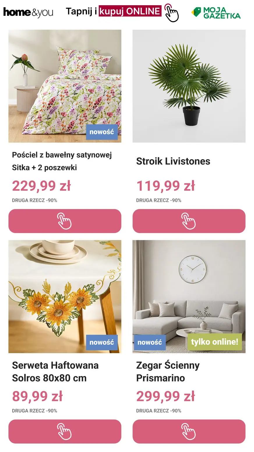 gazetka promocyjna home&you Druga rzecz -90% | Tylko Online - Strona 12