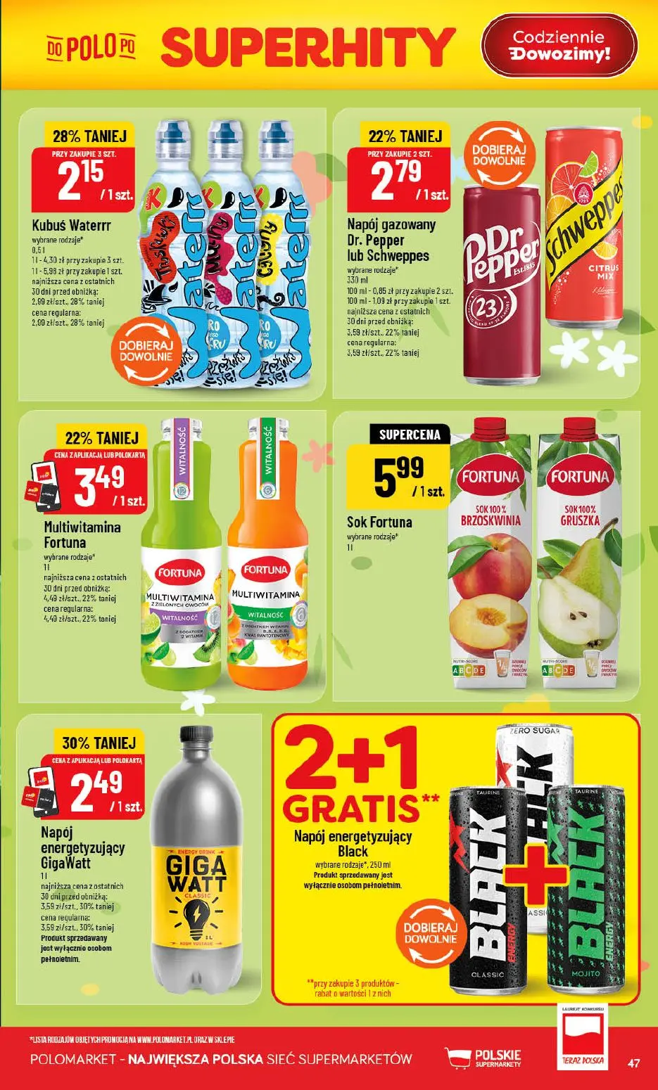 gazetka promocyjna POLOmarket Zakupy w Polomarkecie to strzał w dziesiątkę! - Strona 47