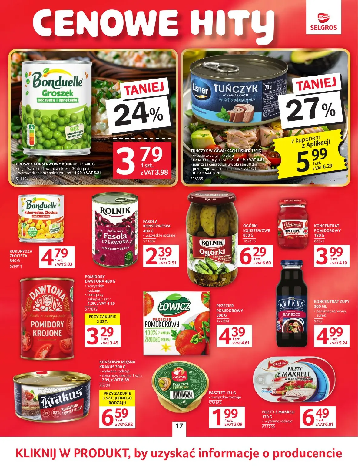 gazetka promocyjna SELGROS Oferta Spożywcza - Strona 17