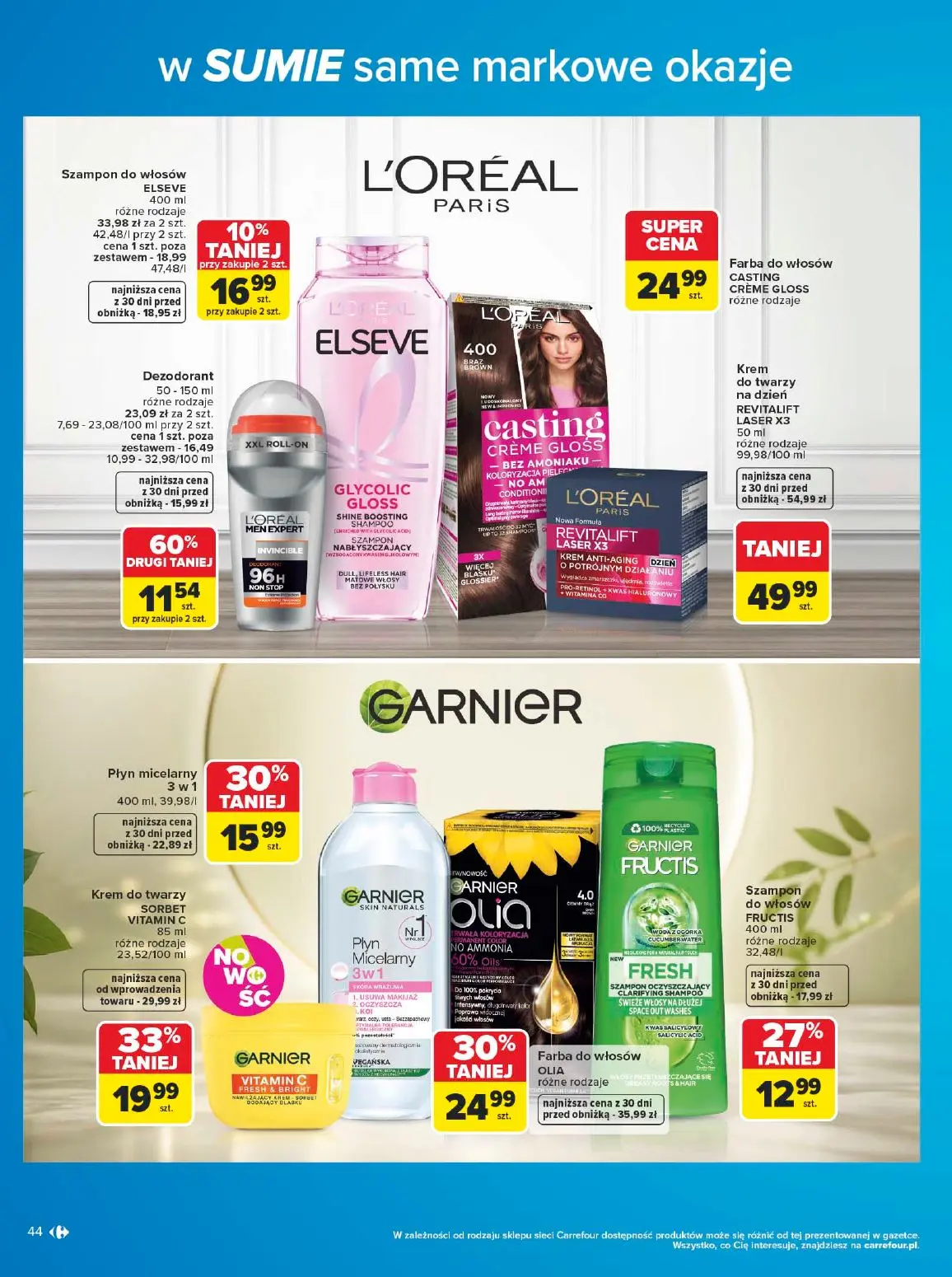 gazetka promocyjna Carrefour W sumie same markowe okazje - Strona 44