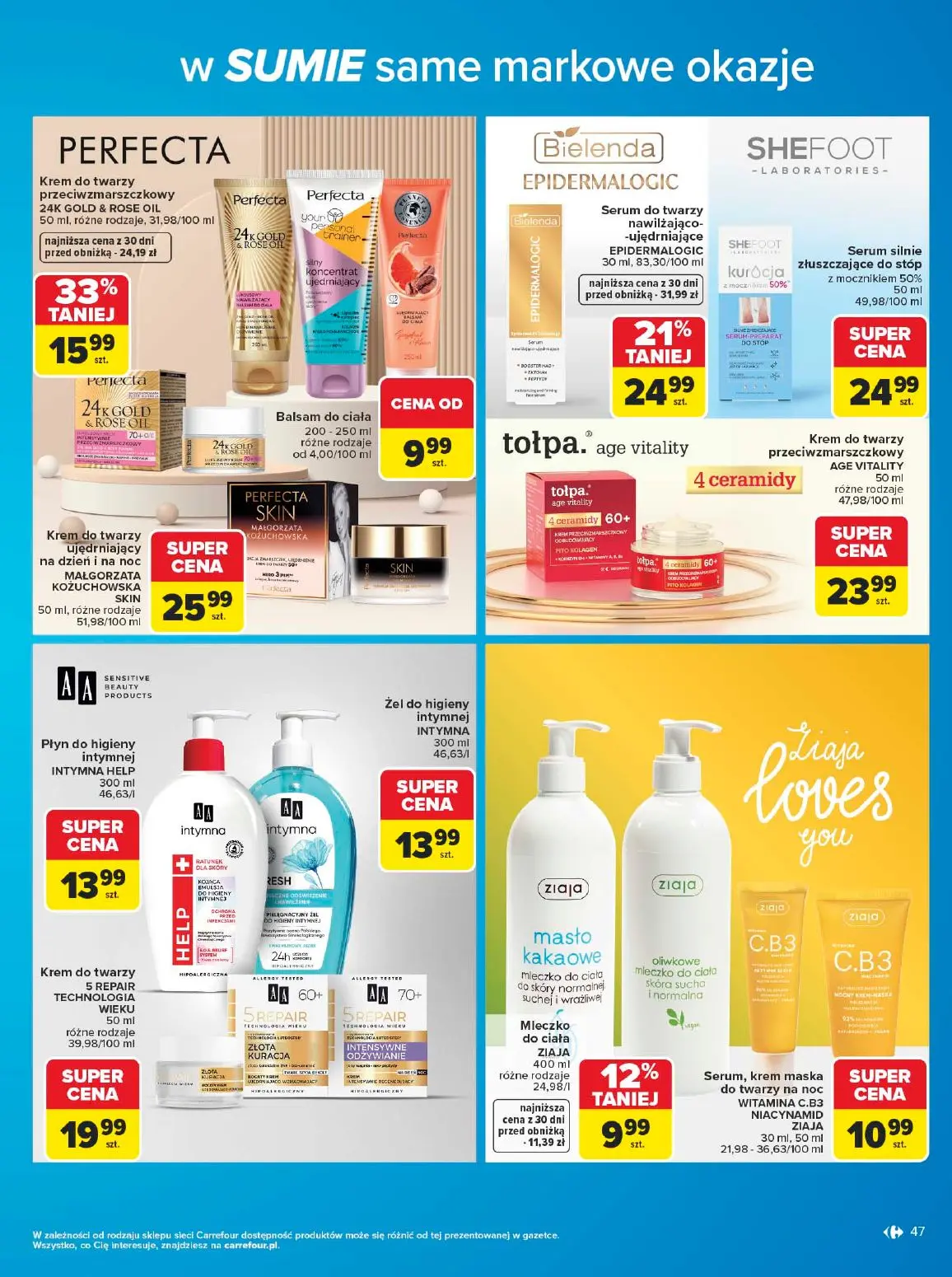gazetka promocyjna Carrefour W sumie same markowe okazje - Strona 47