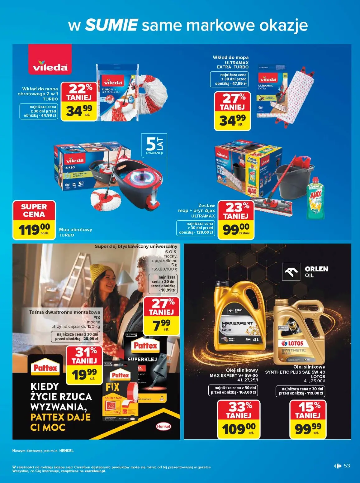 gazetka promocyjna Carrefour W sumie same markowe okazje - Strona 53