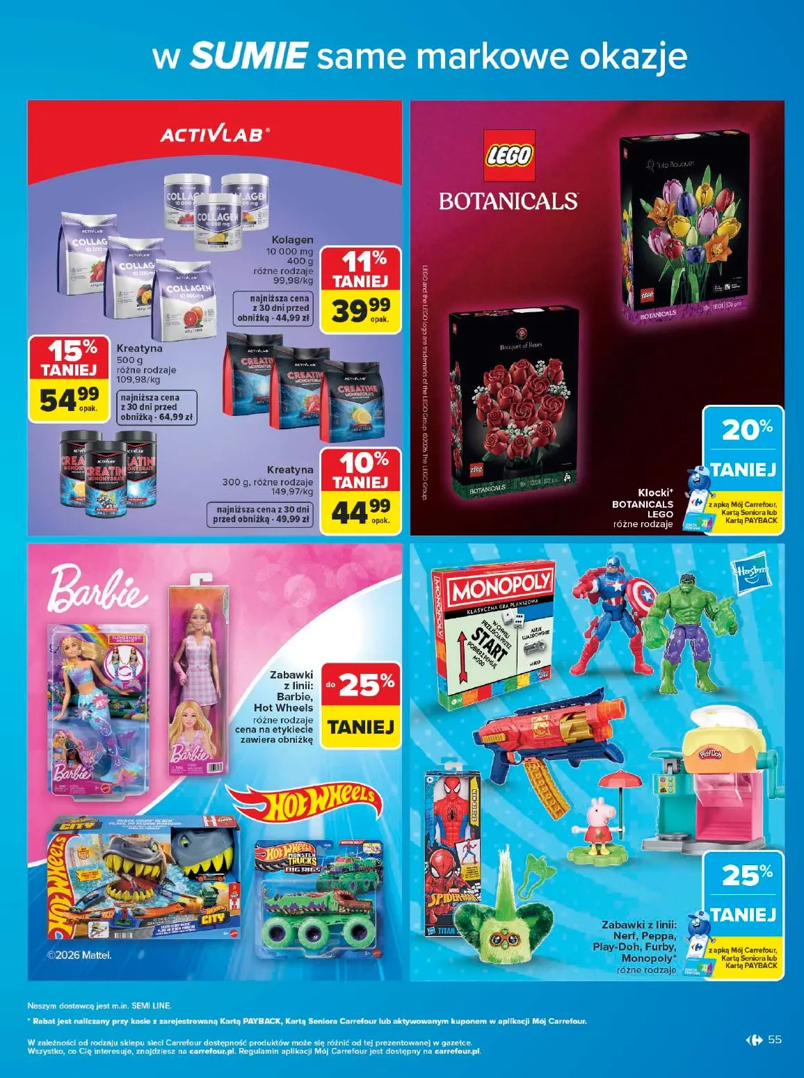 gazetka promocyjna Carrefour W sumie same markowe okazje - Strona 55
