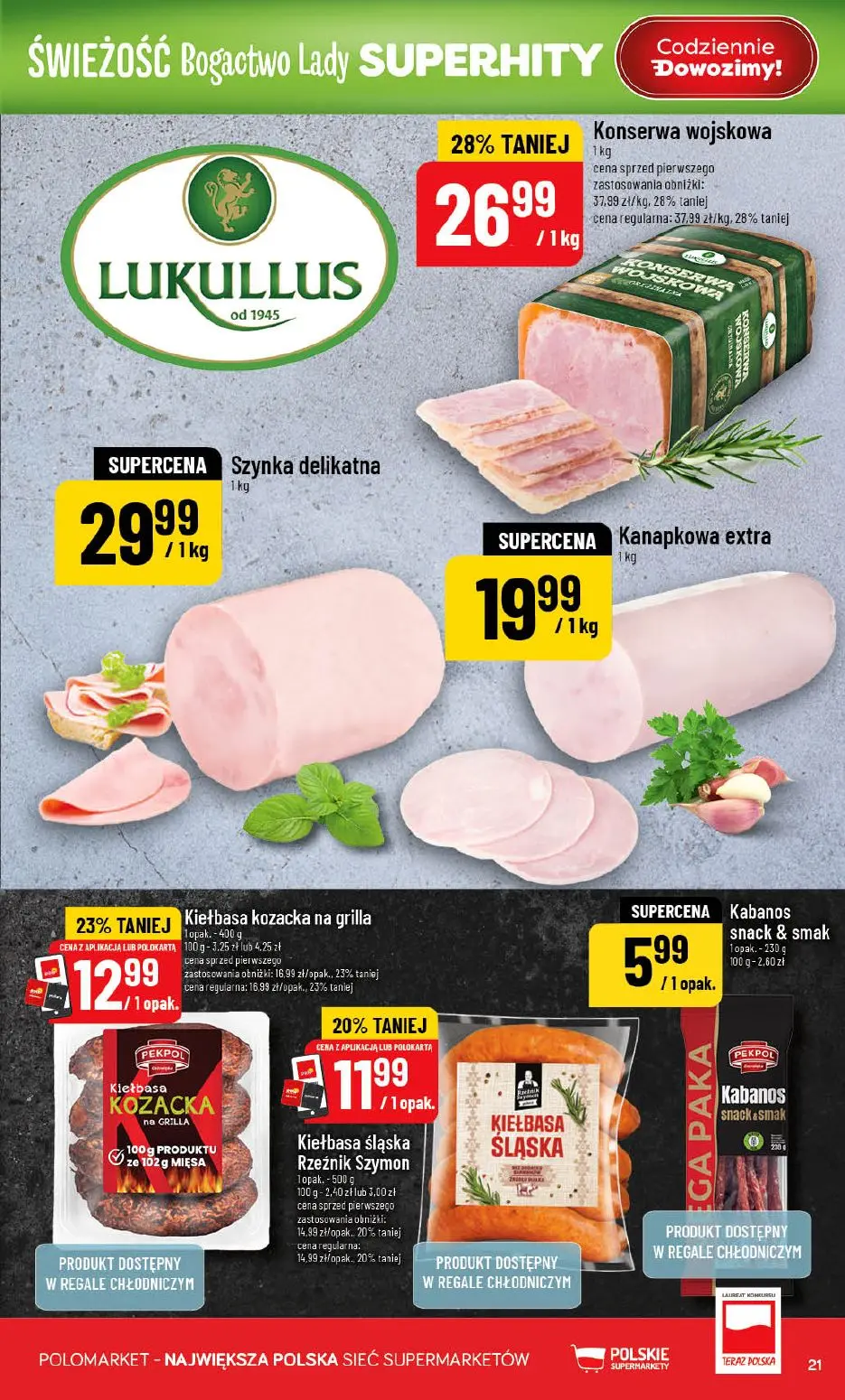 gazetka promocyjna POLOmarket Kujawsko-pomorskie, Pomorskie - Strona 21