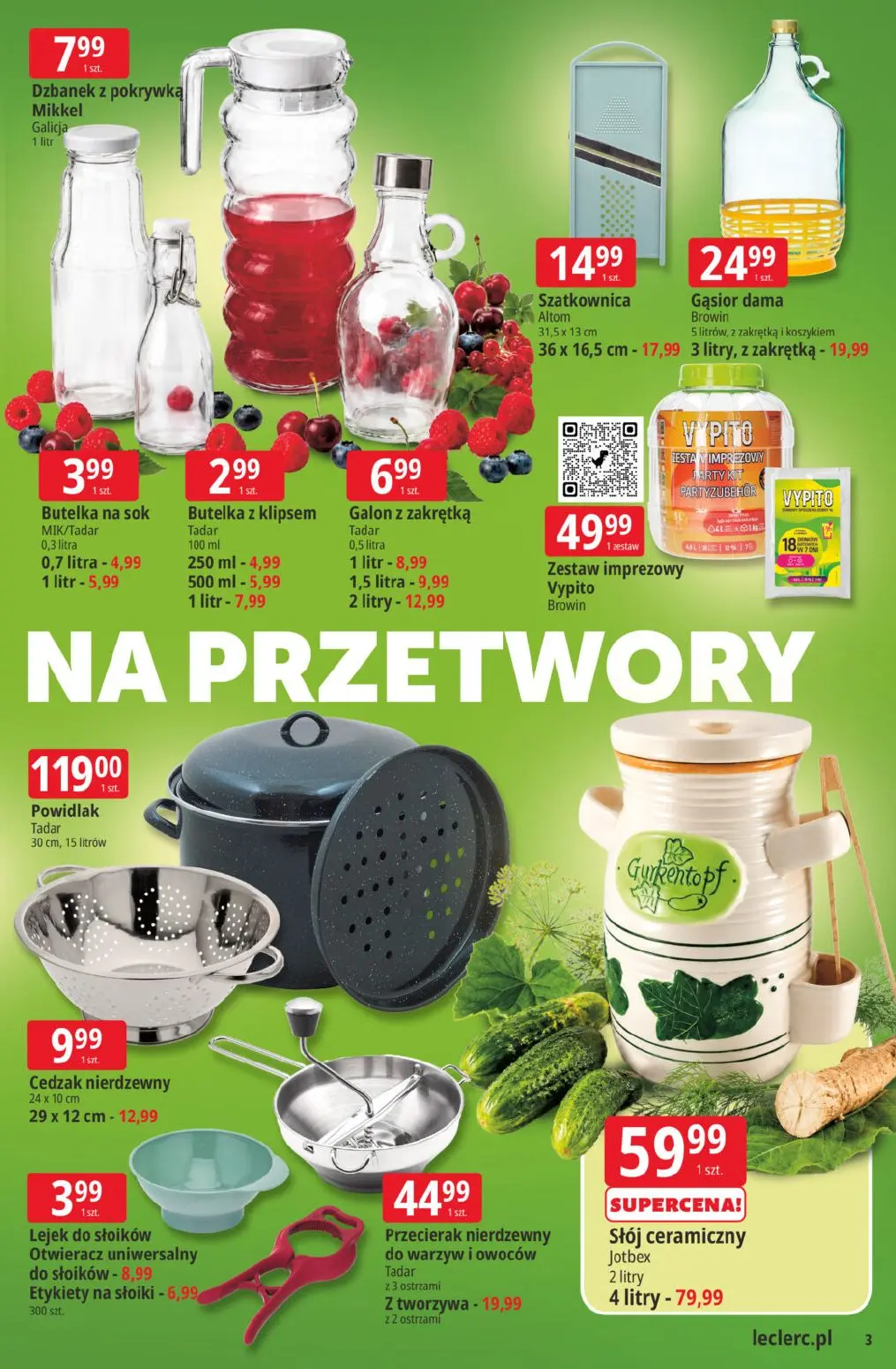 gazetka promocyjna E.Leclerc Sezon na przetwory - Strona 3