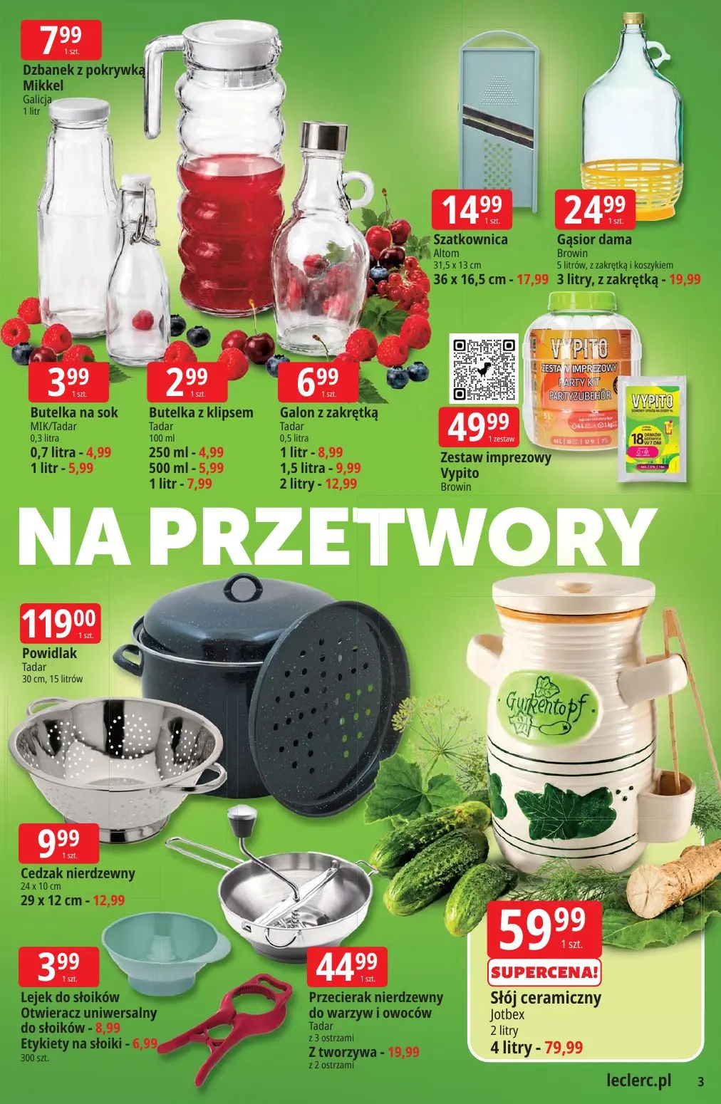 gazetka promocyjna E.Leclerc Sezon na przetwory - oferta rozszerzona - Strona 3