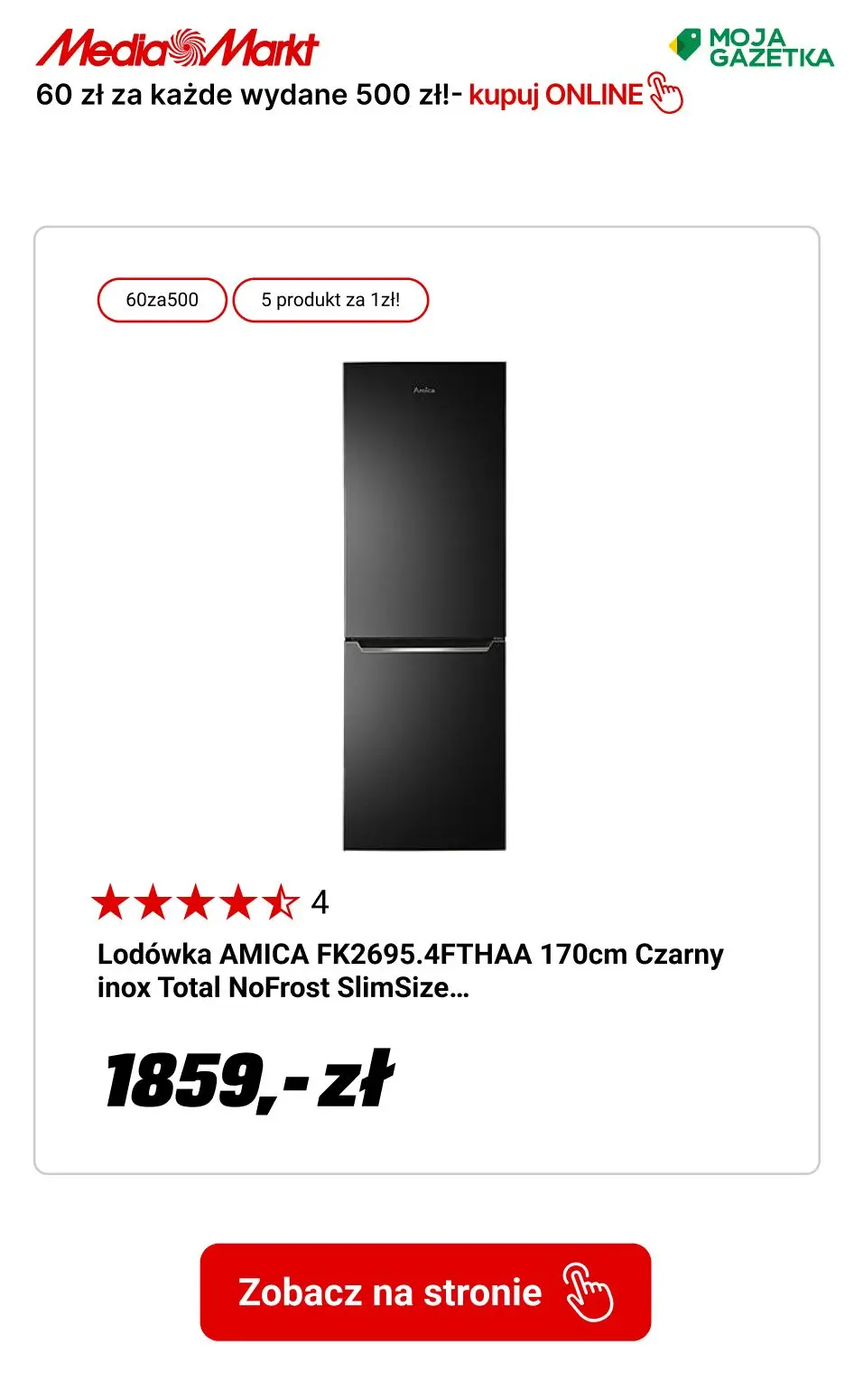 gazetka promocyjna Media Markt 60 zł za każde wydane 500 zł przy zakupie chłodziarki z wybranym akcesorium! - Strona 4
