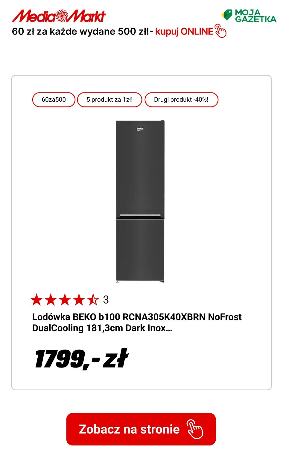 gazetka promocyjna Media Markt 60 zł za każde wydane 500 zł przy zakupie chłodziarki z wybranym akcesorium! - Strona 9