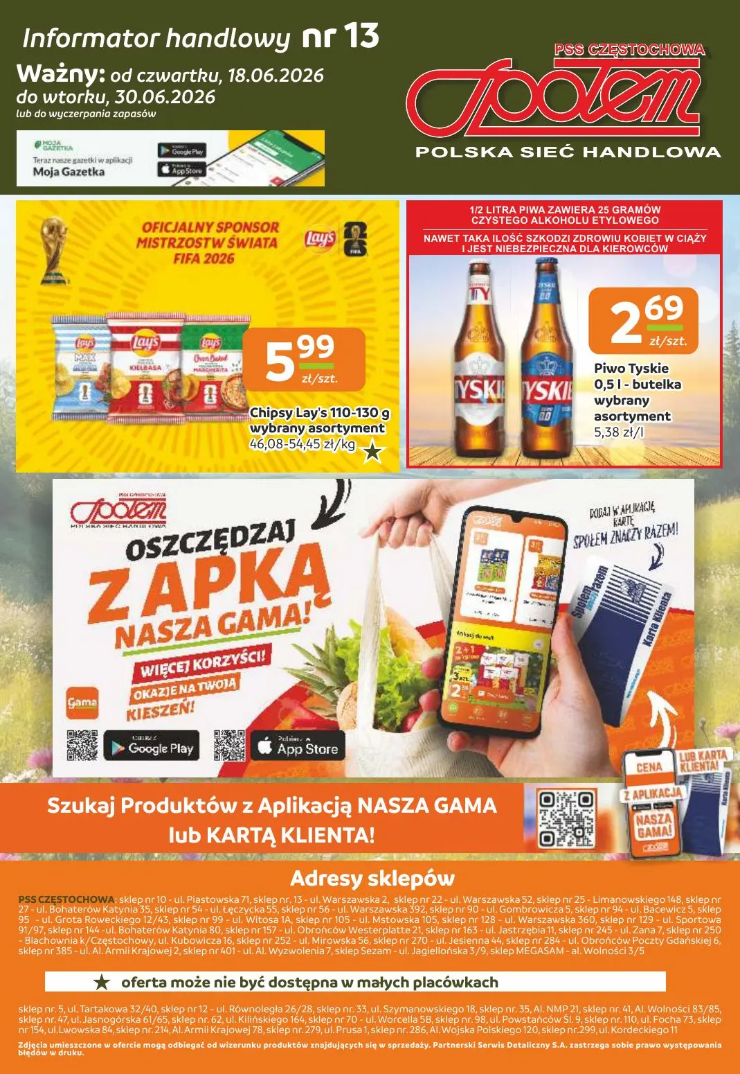 gazetka promocyjna Społem Częstochowa  - Strona 16