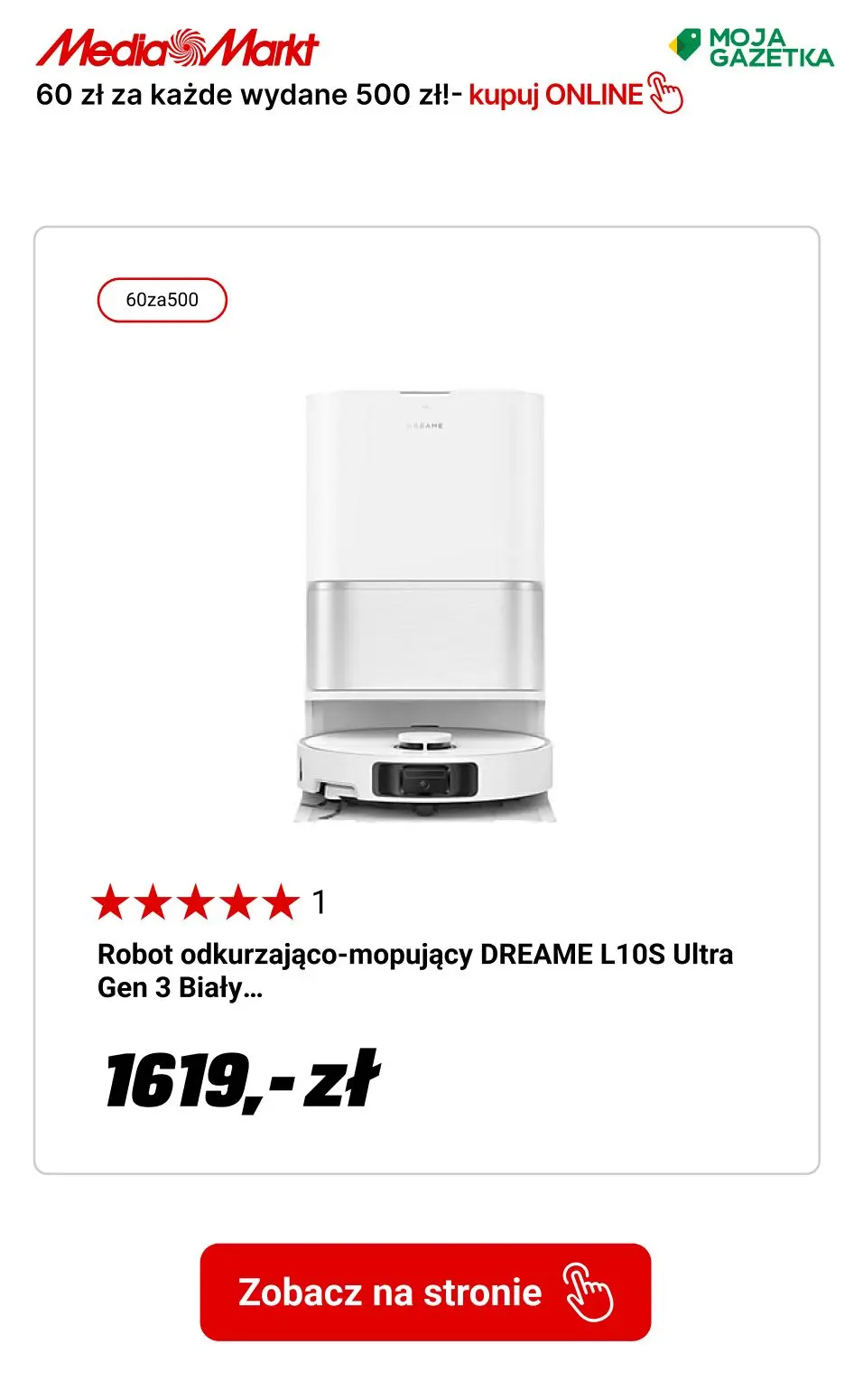 gazetka promocyjna Media Markt Red Friday w MediaMarkt!
60 zł rabatu za każde wydane 500 zł - Strona 5