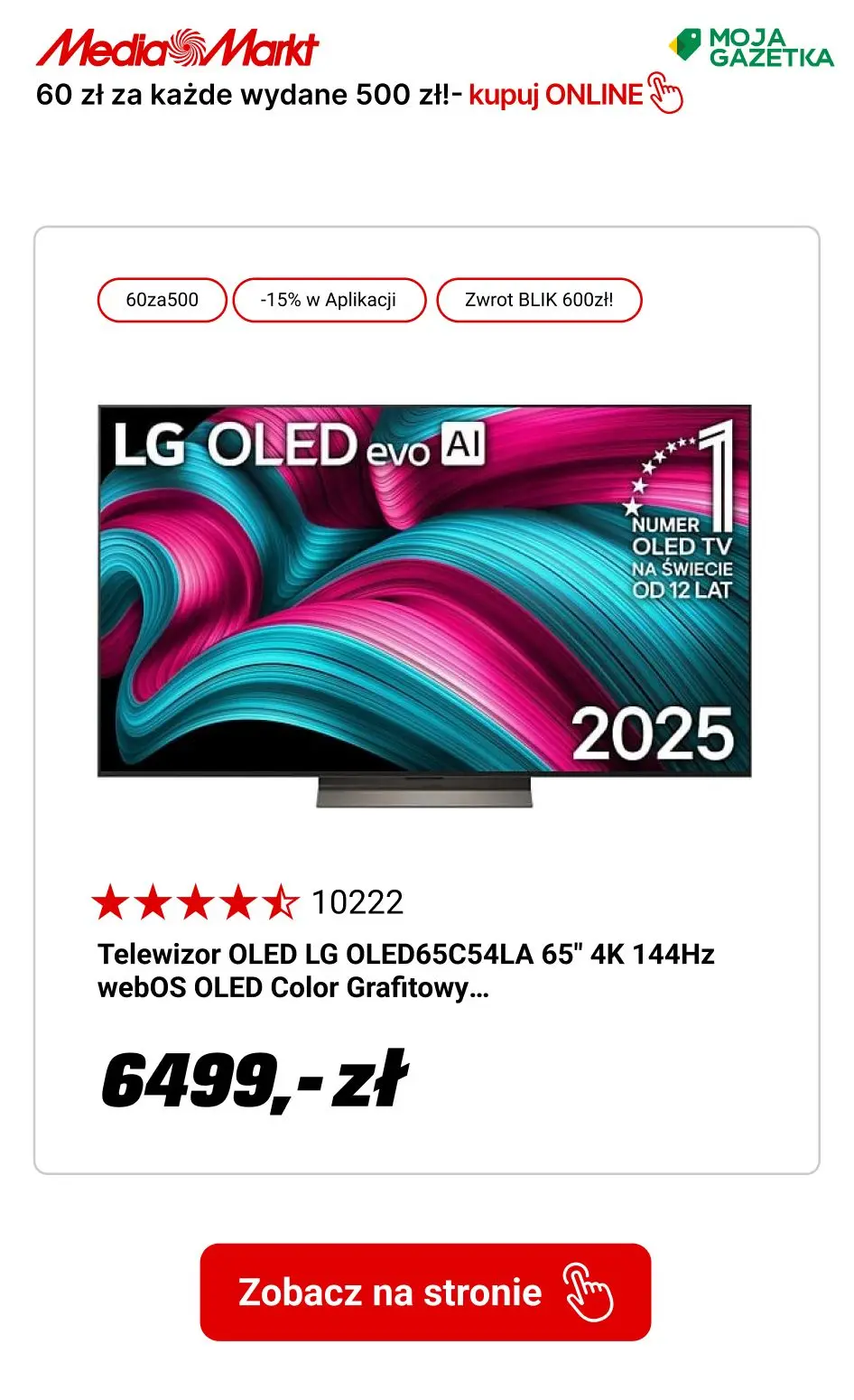 gazetka promocyjna Media Markt Red Friday w MediaMarkt!
60 zł rabatu za każde wydane 500 zł - Strona 7