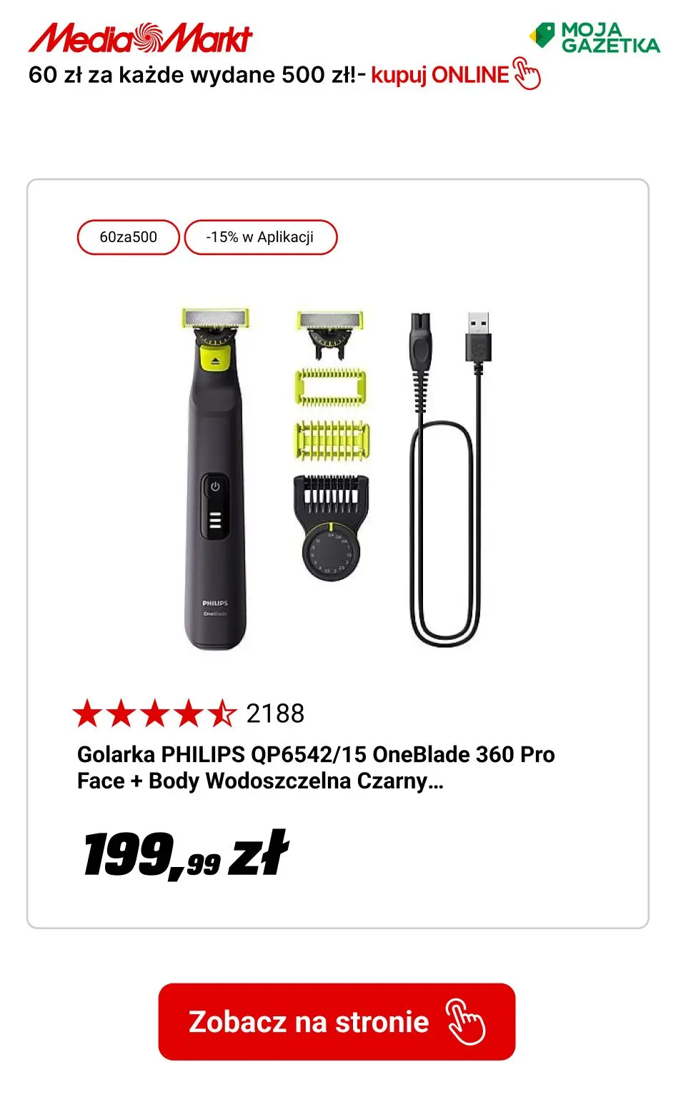 gazetka promocyjna Media Markt Red Friday w MediaMarkt!
60 zł rabatu za każde wydane 500 zł - Strona 10