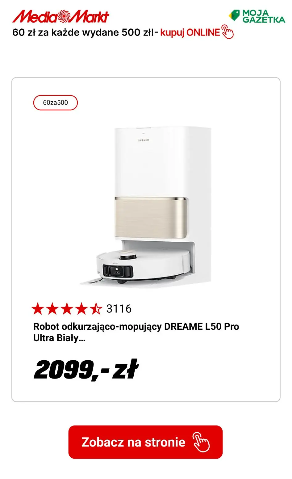 gazetka promocyjna Media Markt Red Friday w MediaMarkt!
60 zł rabatu za każde wydane 500 zł - Strona 14