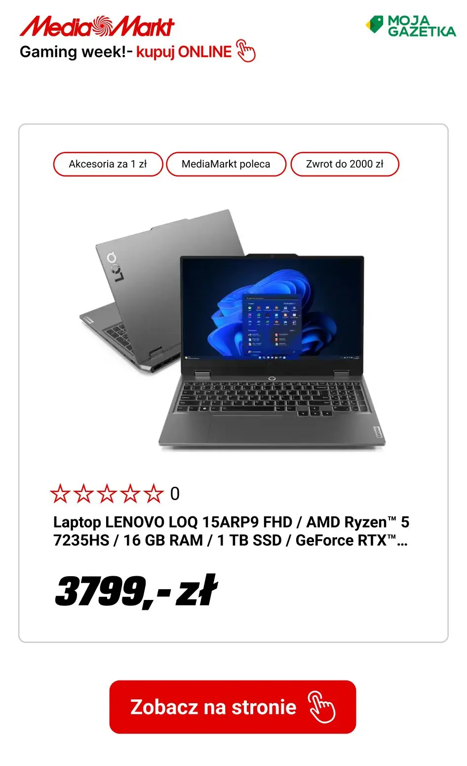 gazetka promocyjna Media Markt Kup sprzęt gamingowy i zgarnij akcesoria za 1 zł! - Strona 3
