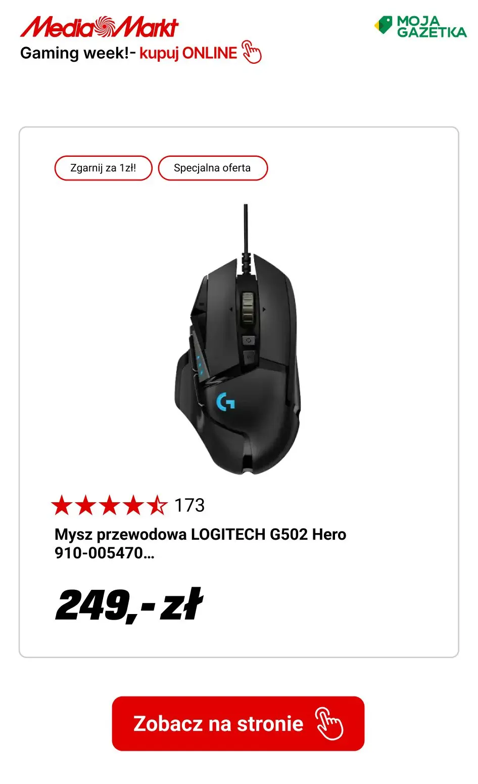 gazetka promocyjna Media Markt Kup sprzęt gamingowy i zgarnij akcesoria za 1 zł! - Strona 6