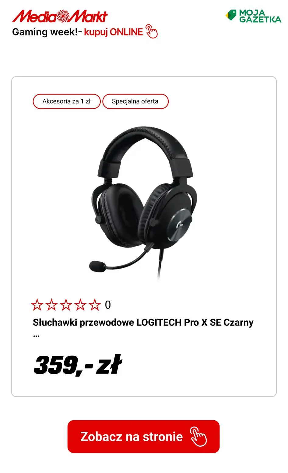 gazetka promocyjna Media Markt Kup sprzęt gamingowy i zgarnij akcesoria za 1 zł! - Strona 12