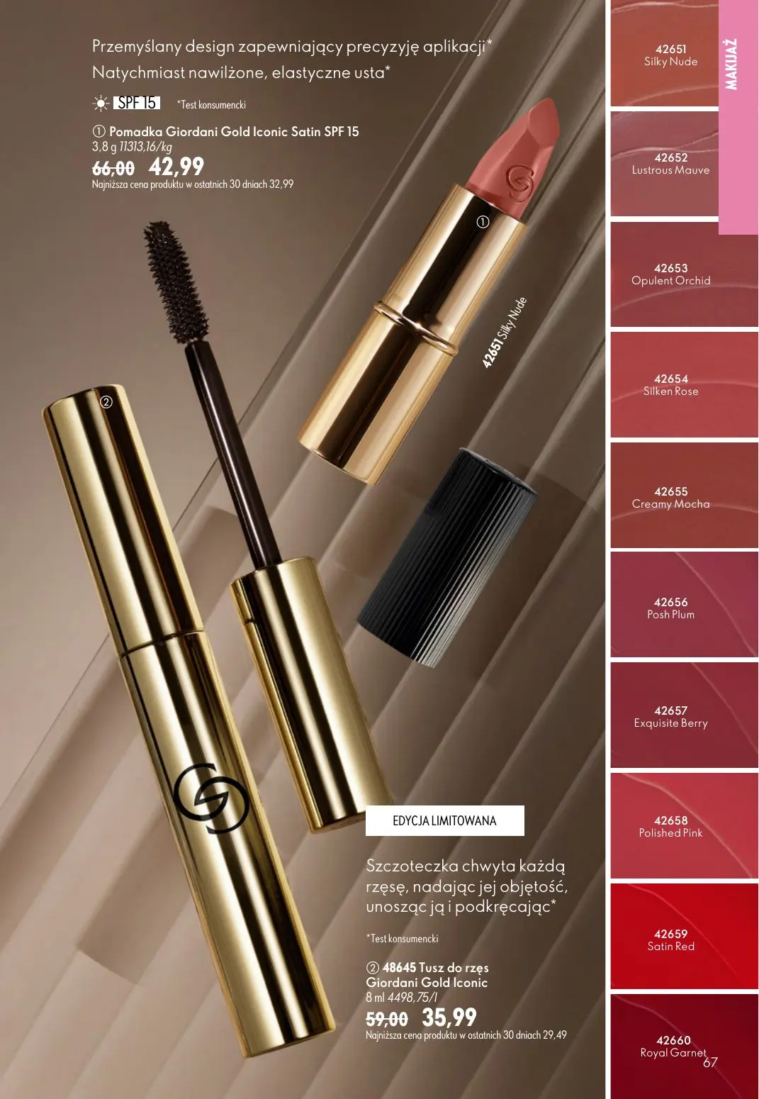 gazetka promocyjna ORIFLAME Wystarczy dodać mgiełkę! - Strona 67