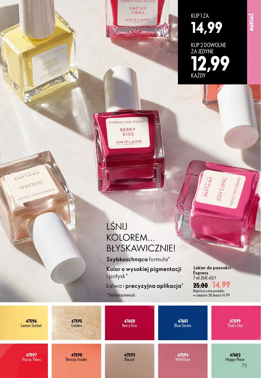 gazetka promocyjna ORIFLAME Wystarczy dodać mgiełkę! - Strona 73