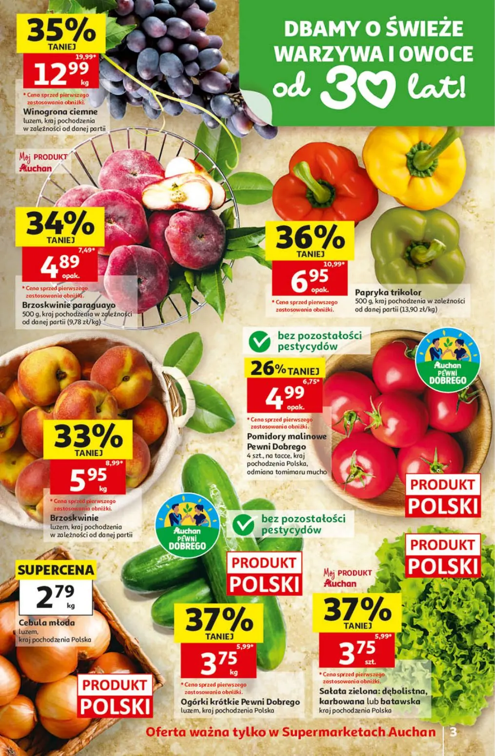 gazetka promocyjna Auchan Supermarket Oszczędni łapią wakacyjne okazje - Strona 3