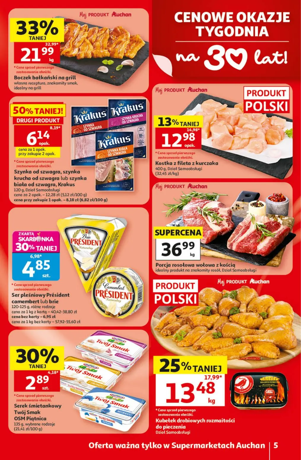 gazetka promocyjna Auchan Supermarket Oszczędni łapią wakacyjne okazje - Strona 5