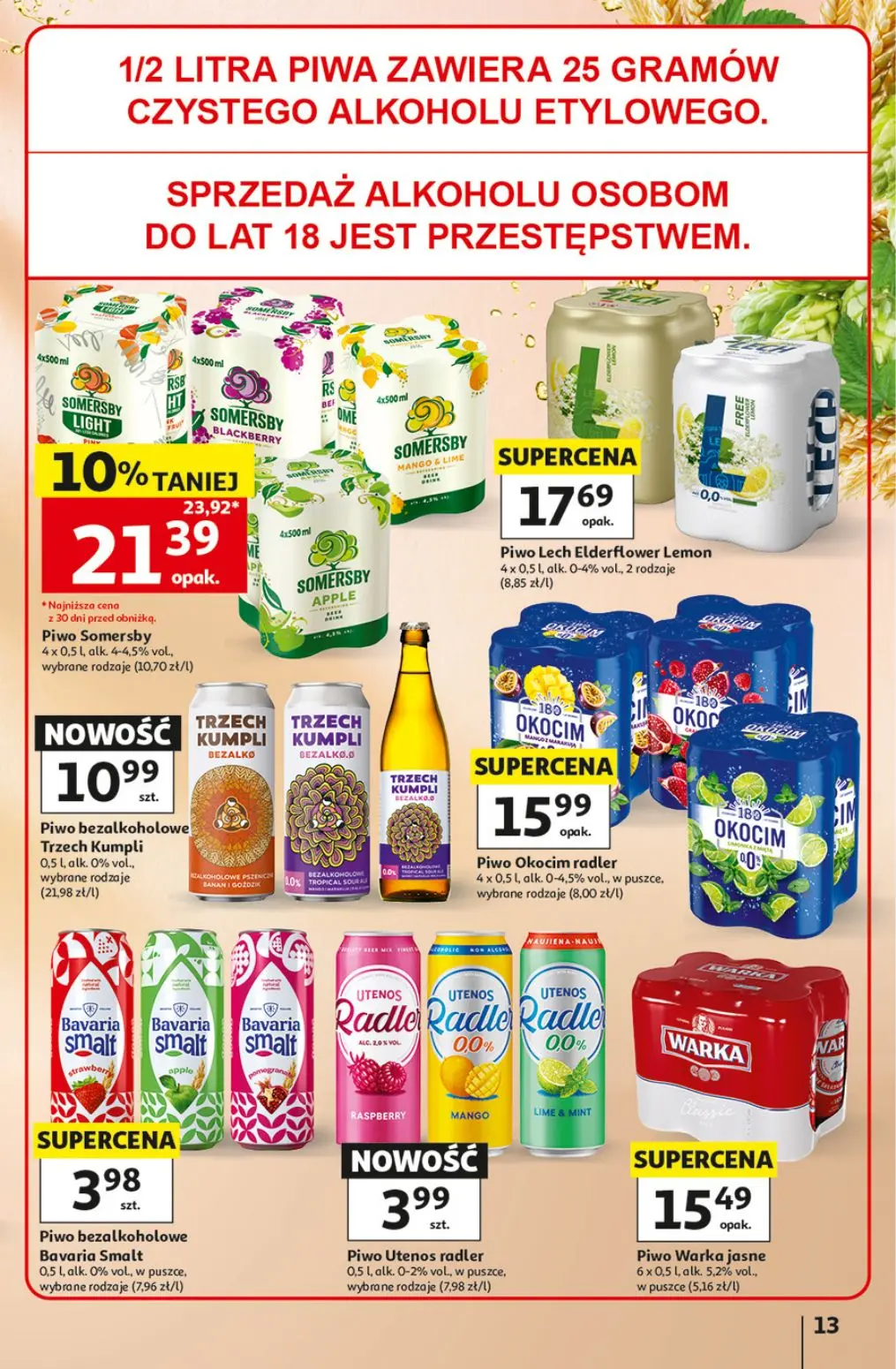 gazetka promocyjna Auchan Oszczędni łapią wakacyjne okazje  - Strona 13