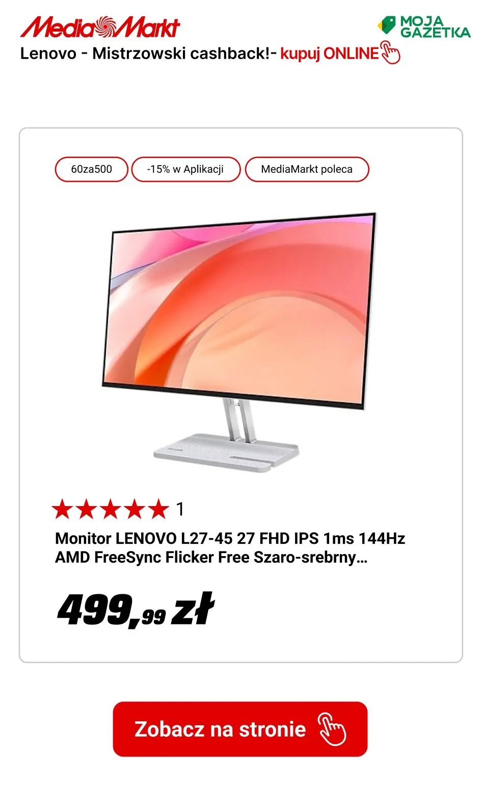 gazetka promocyjna Media Markt Lenovo - Mistrzowski cashback! - Strona 3