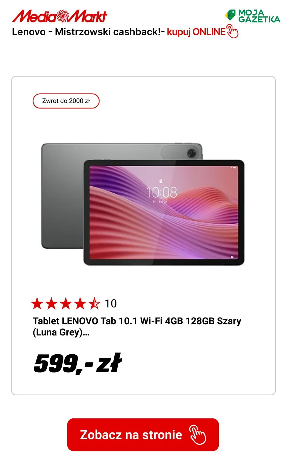 gazetka promocyjna Media Markt Lenovo - Mistrzowski cashback! - Strona 4
