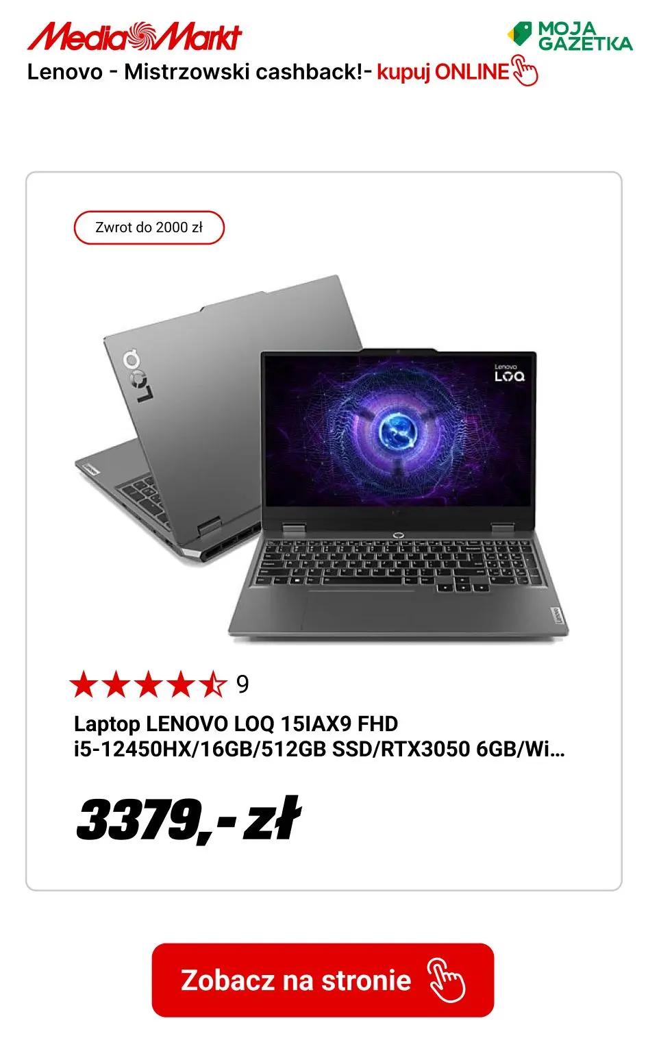 gazetka promocyjna Media Markt Lenovo - Mistrzowski cashback! - Strona 5