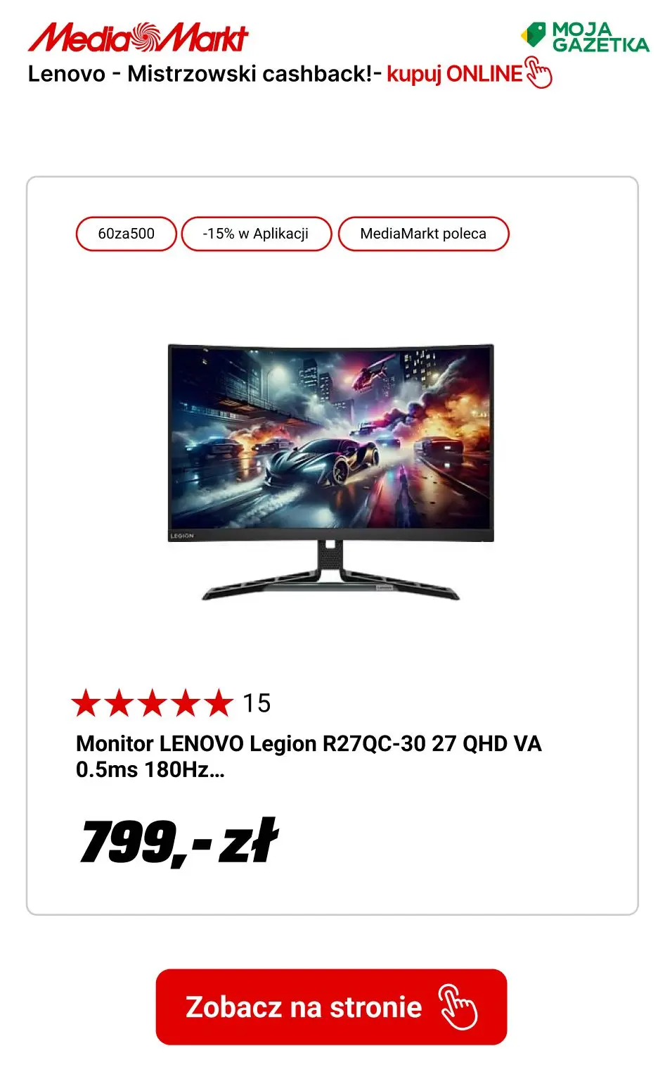 gazetka promocyjna Media Markt Lenovo - Mistrzowski cashback! - Strona 11