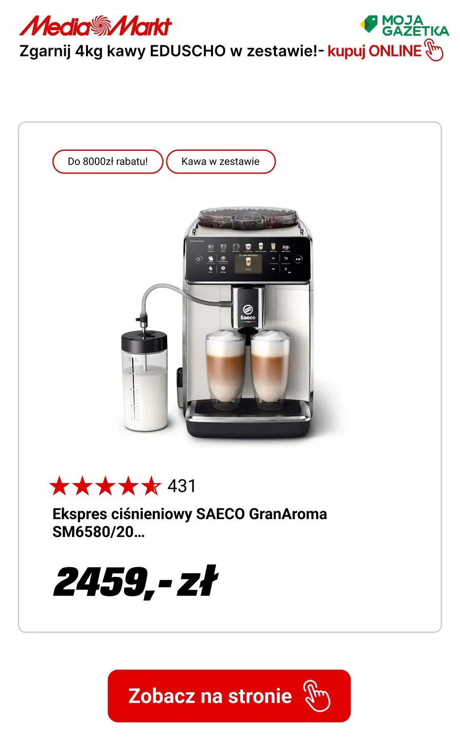 gazetka promocyjna Media Markt Kup ekspres automatyczny i zgarnij aż 4 kg kawy EDUSCHO w zestawie! - Strona 7