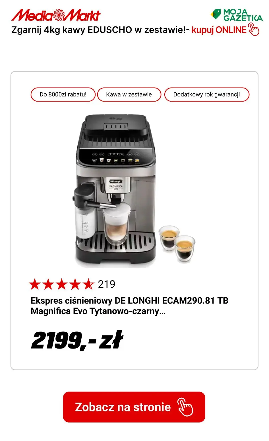 gazetka promocyjna Media Markt Kup ekspres automatyczny i zgarnij aż 4 kg kawy EDUSCHO w zestawie! - Strona 9