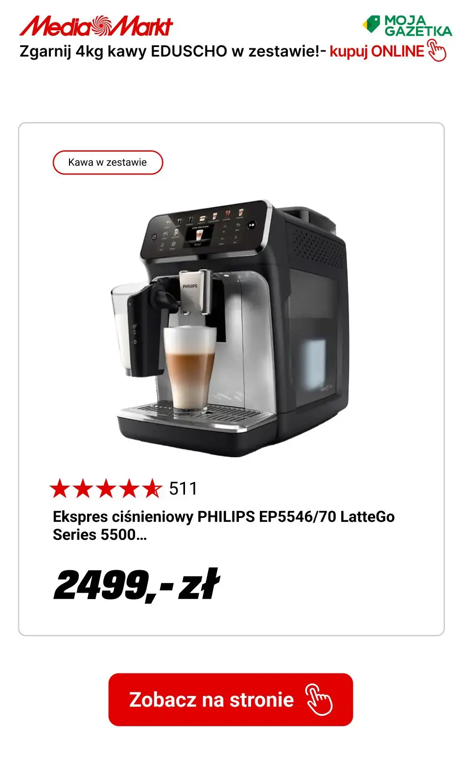 gazetka promocyjna Media Markt Kup ekspres automatyczny i zgarnij aż 4 kg kawy EDUSCHO w zestawie! - Strona 10