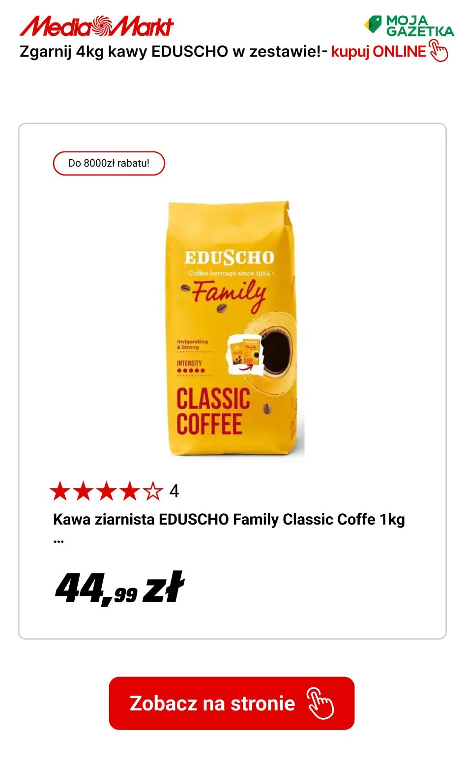 gazetka promocyjna Media Markt Kup ekspres automatyczny i zgarnij aż 4 kg kawy EDUSCHO w zestawie! - Strona 14
