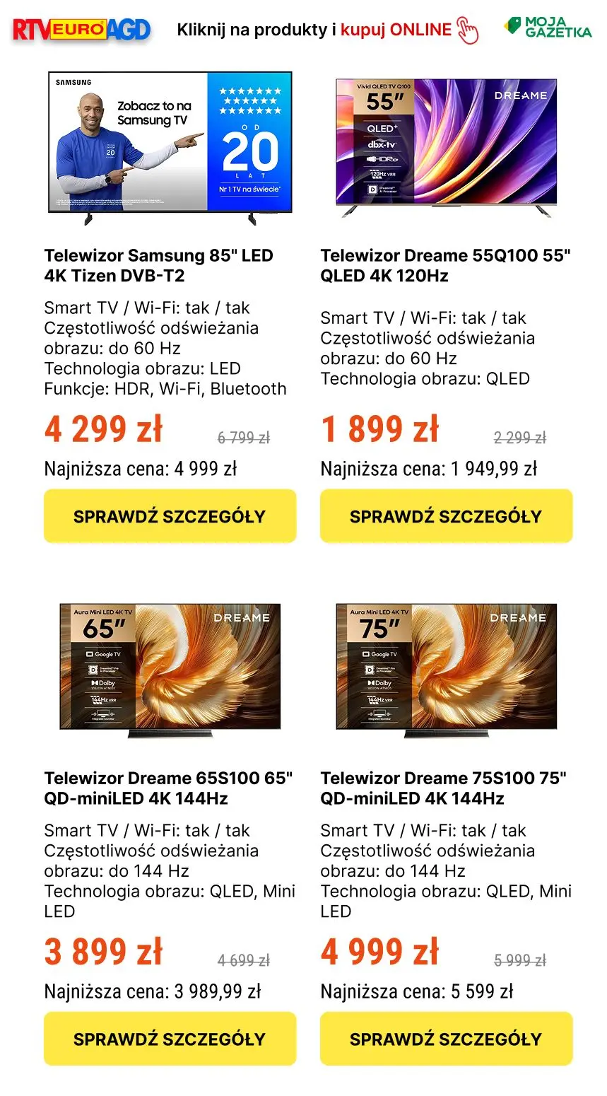 gazetka promocyjna RTV EURO AGD Mistrzowska wyprzedaż - TV, smartfony, laptopy - Strona 4