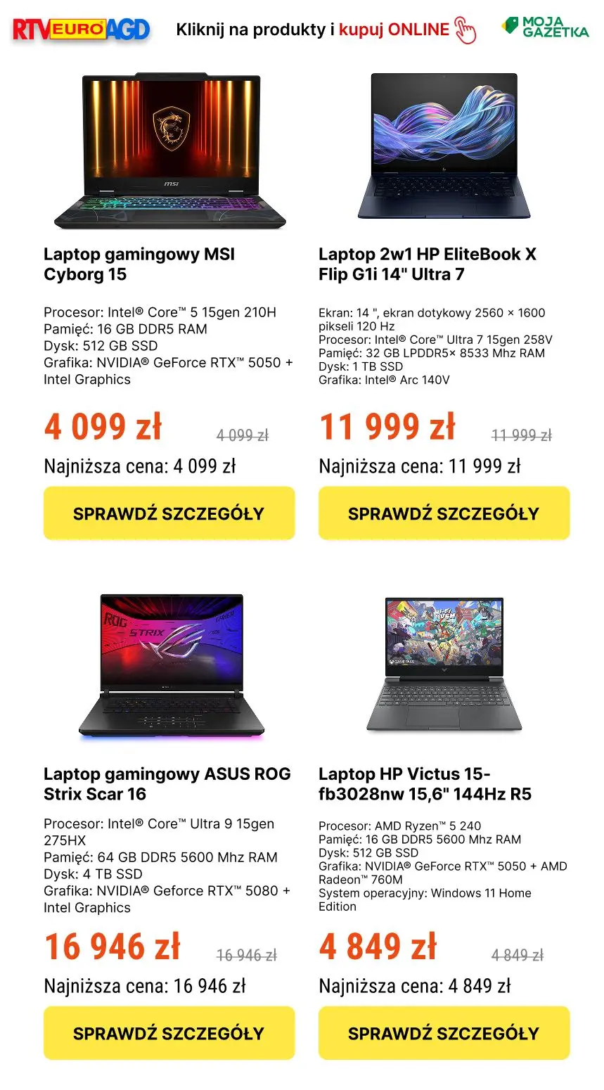 gazetka promocyjna RTV EURO AGD Mistrzowska wyprzedaż - TV, smartfony, laptopy - Strona 13
