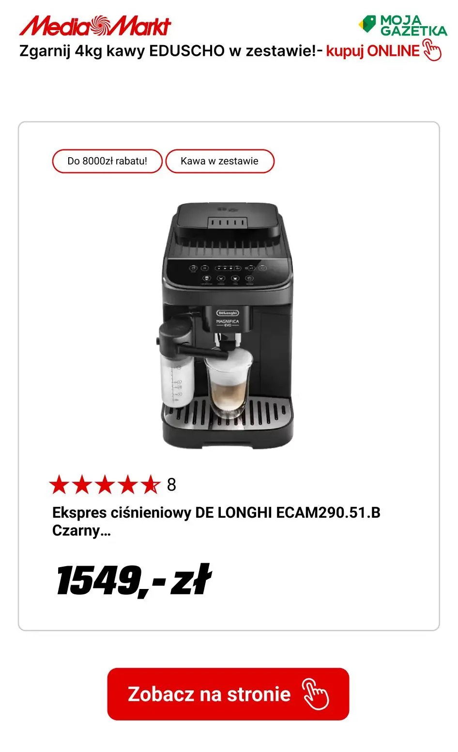 gazetka promocyjna Media Markt Kup ekspres automatyczny i zgarnij aż 4 kg kawy EDUSCHO w zestawie! - Strona 5