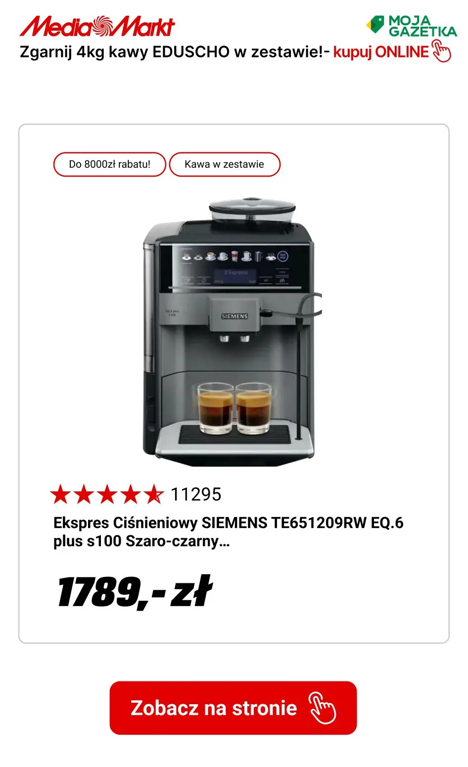 gazetka promocyjna Media Markt Kup ekspres automatyczny i zgarnij aż 4 kg kawy EDUSCHO w zestawie! - Strona 6